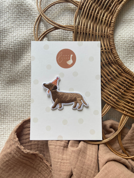 Bügelpatch Partydackel