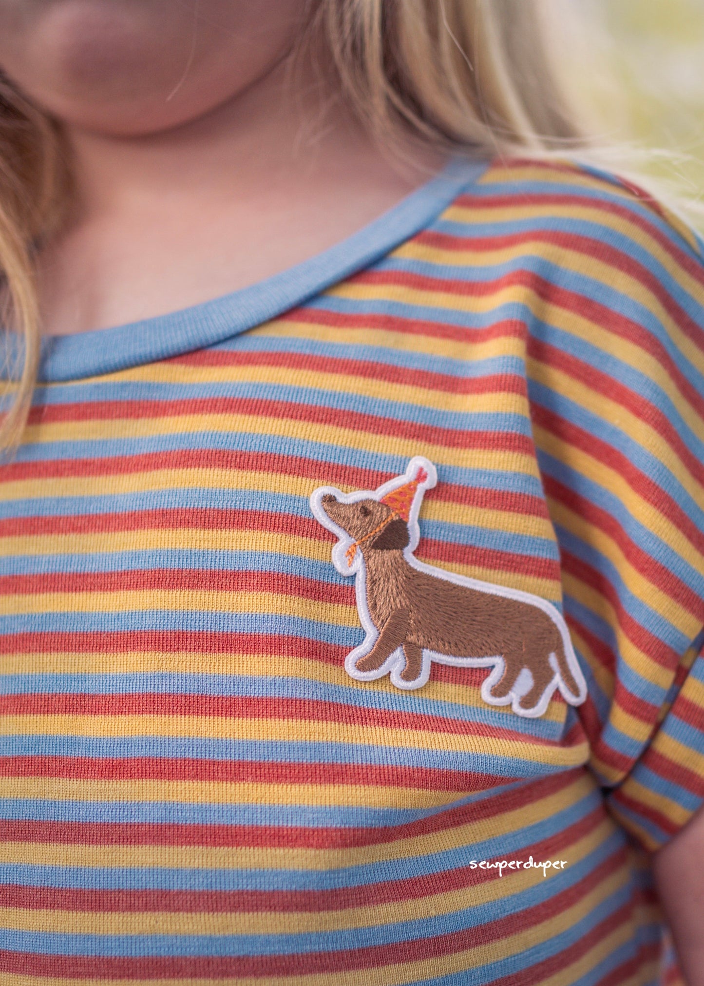 Bügelpatch Partydackel